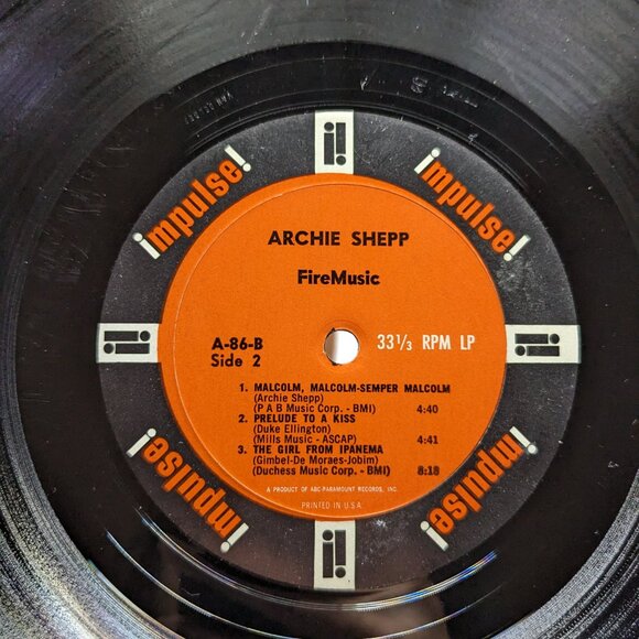 ARCHIE SHEPP - FIRE MUSIC  (1965 OG MONO) & MARION BROW VG+ - Picture 13 of 16